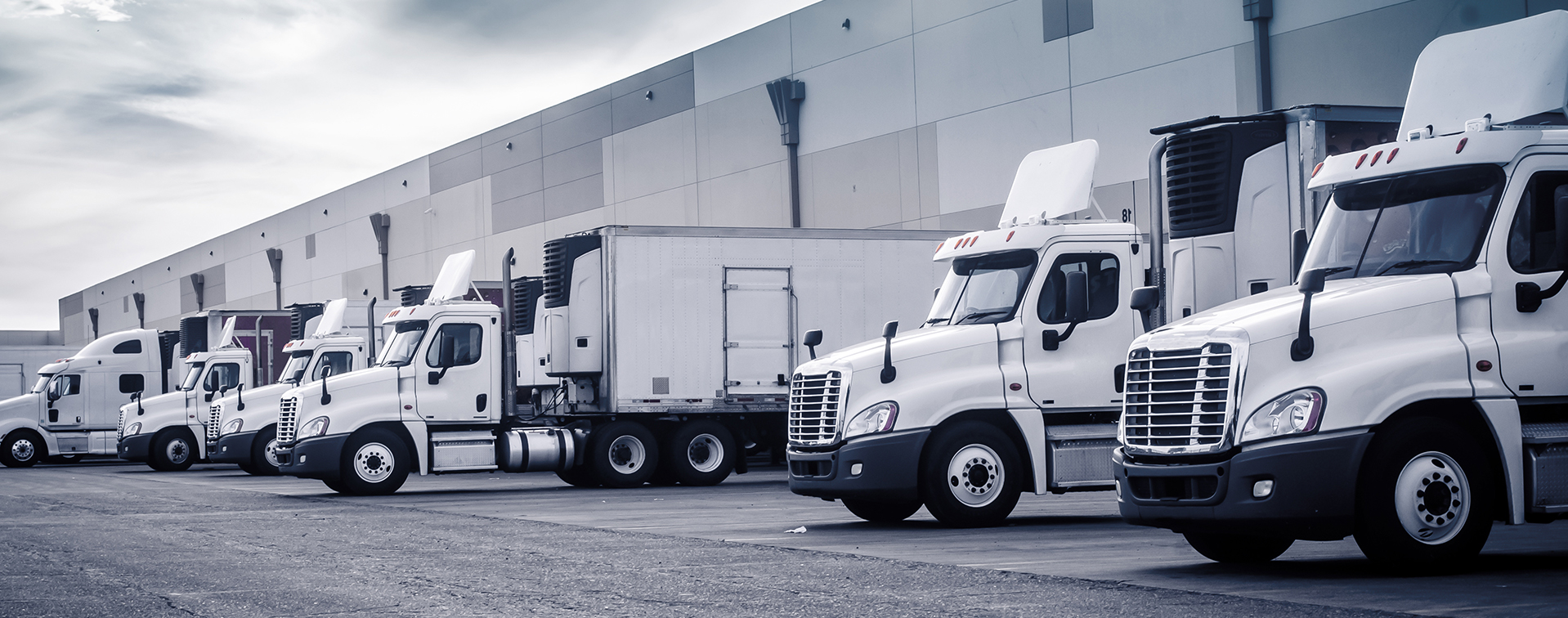 photo of trucks at a dock